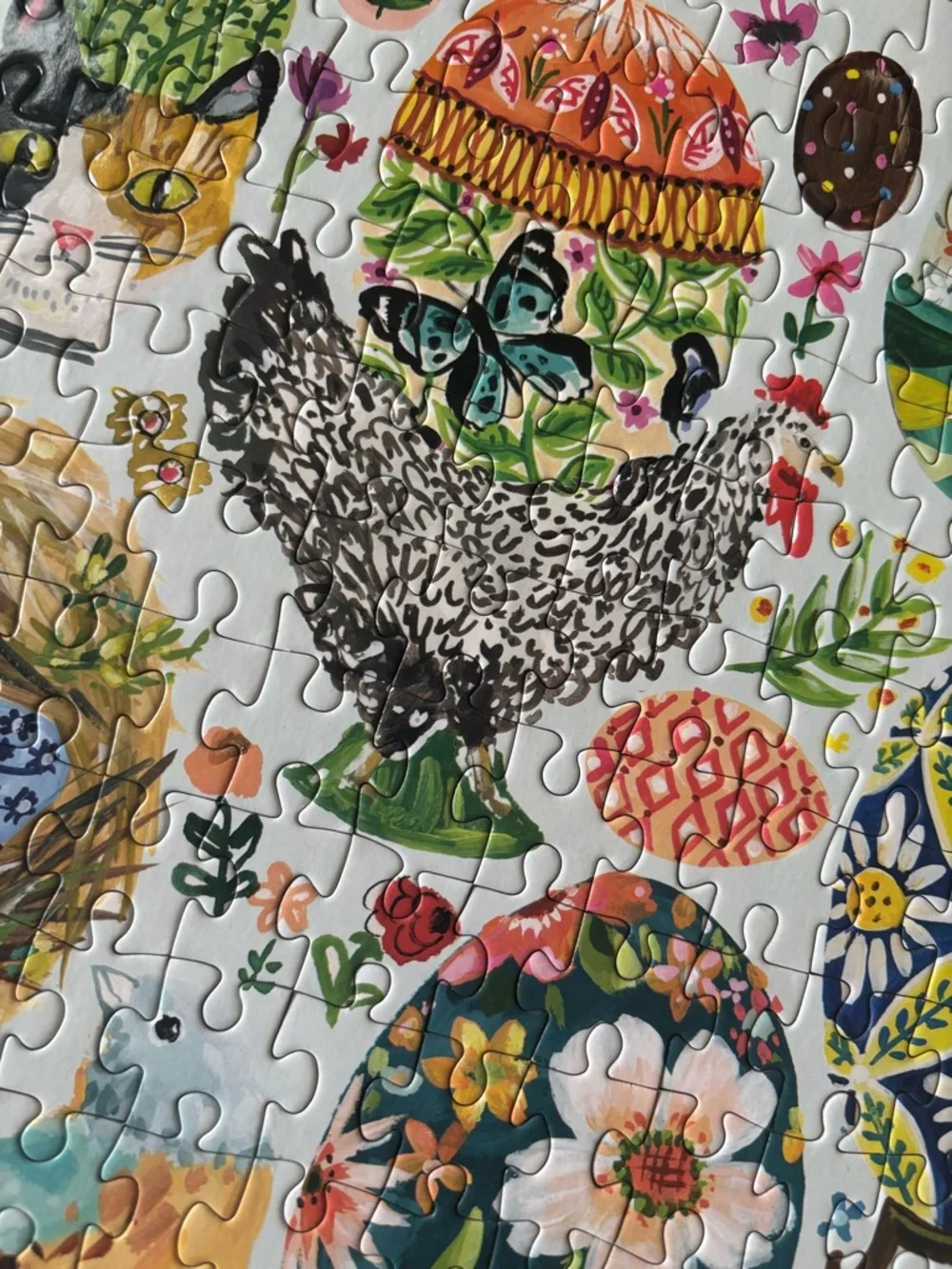 500-Piece Galison Illustrated Egg & Bird Puzzle - Colorful Floral Design - Picture 4 of 5